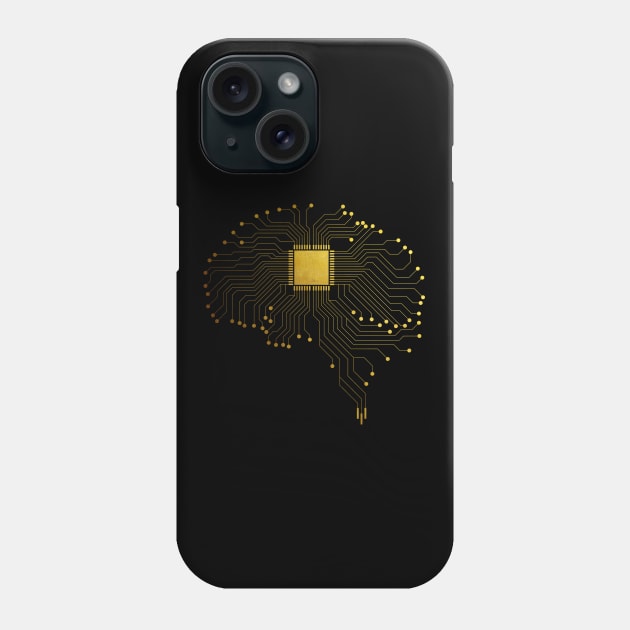 Programmer CPU Brain Coder IT Phone Case by magazin