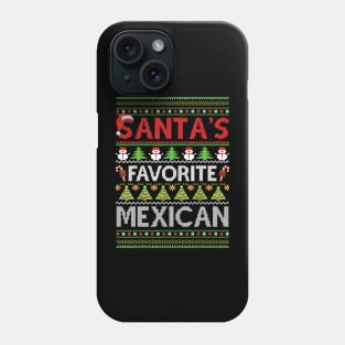 santas favorite mexican ugly christmas Phone Case