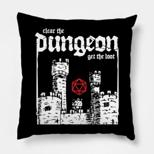 Clear The Dungeon Get The Loot Pillow