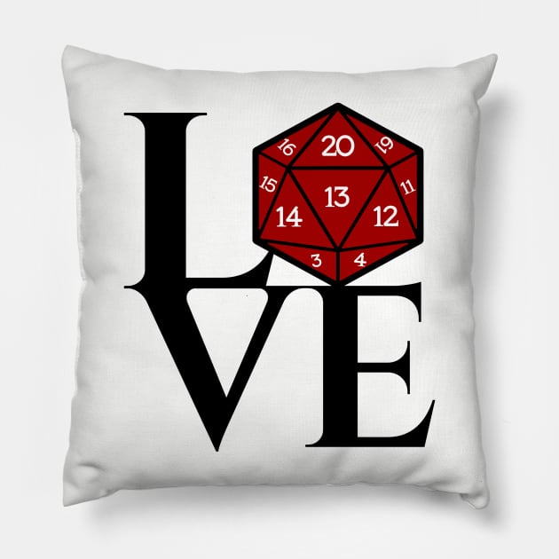 D20 Love Pillow by whimsyworks