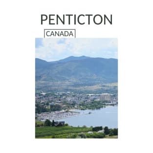 Penticton British Columbia Canada City Skyline Cityscape Souvenir Present Gift for Canadian T-shirt Apparel Mug Notebook Tote Pillow Sticker Magnet T-Shirt