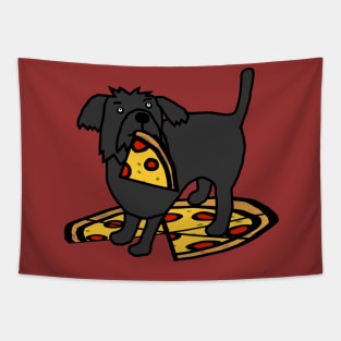 Cute Dog with Pizza Tapestry