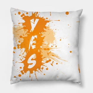 YES Splash | Version Orange Pillow