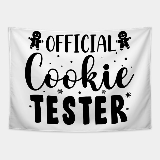 Official Cookie Tester Christmas Baking Team Gift Tapestry by norhan2000