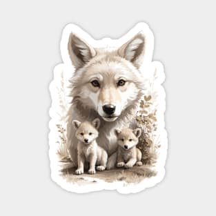 Wolf Cub Mom lovely kawaii Magnet