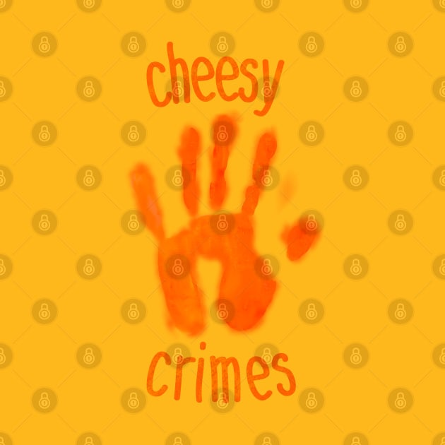 Cheesy Crimes Orange Handprint by wildjellybeans