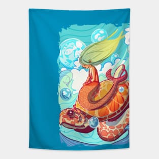 Mermaid with Turtle Tapestry