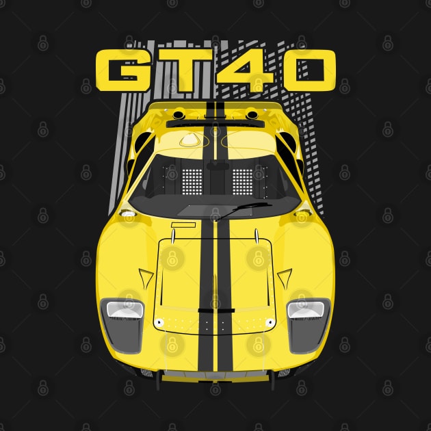Ford GT40-yellow by V8social