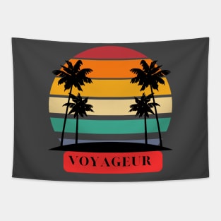 Black and Colorful Dark Retro Tapestry