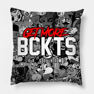 Get More Buckets Basketball Logo Pillow