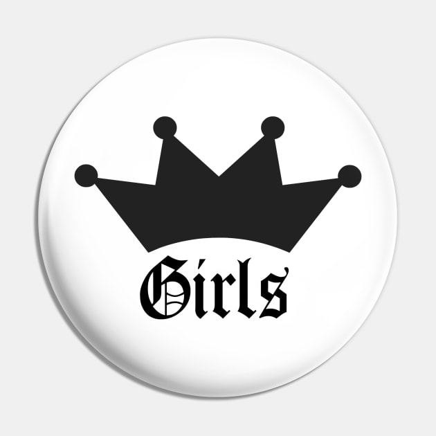 Girls with Crown Pin by FieryAries