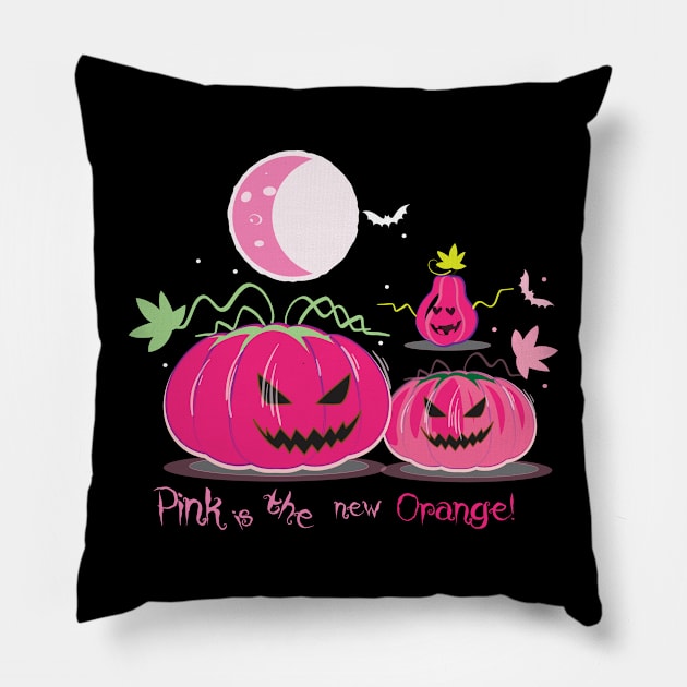 Pink is the new Orange Pillow by emma17