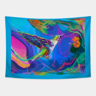 Colorful hummingbird Tapestry