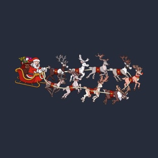 Santa Claus On His Sleigh T-Shirt