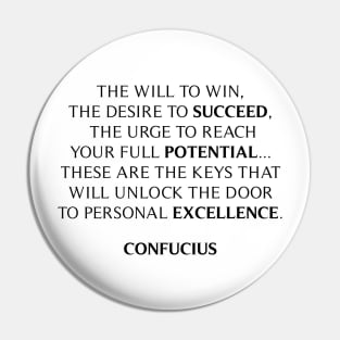 Confucius Quote Pin