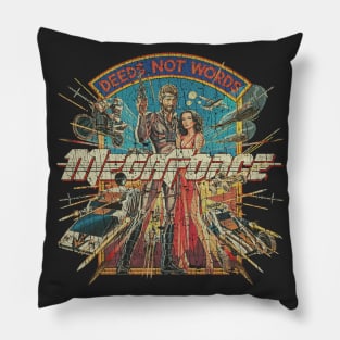 MegaForce Deeds Not Words 1982 Pillow