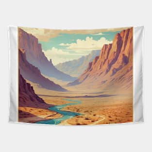 Big Bend National Park USA Vintage Travel Retro Tourism Tapestry