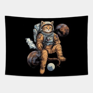 Chill Space Cat Tapestry