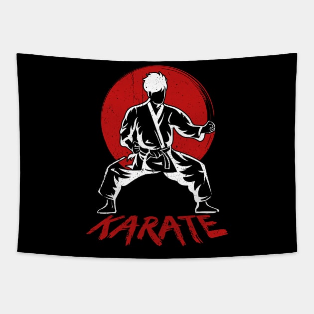 Karate Fighter Karate Pose Karate Kick Tapestry by MzumO