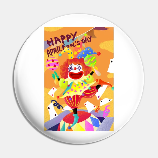 Cool Happy Clown Art Prints Pin by MariaStore