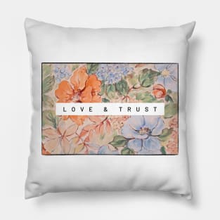 Love & Trust | Floral Design Pillow