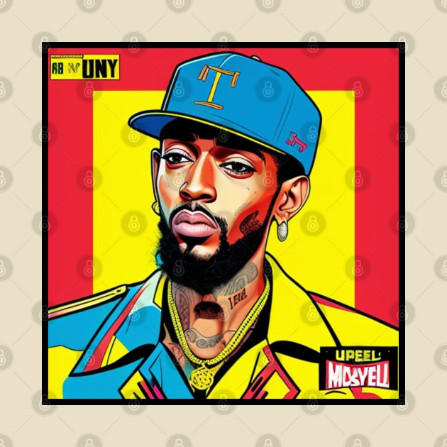 Pop Art Nipsey Vinyl Album Cover IV by musicgeniusart