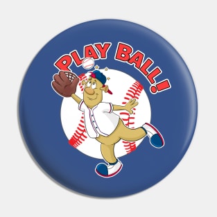 Play Ball! Braves Baseball Mascot Blooper Pin