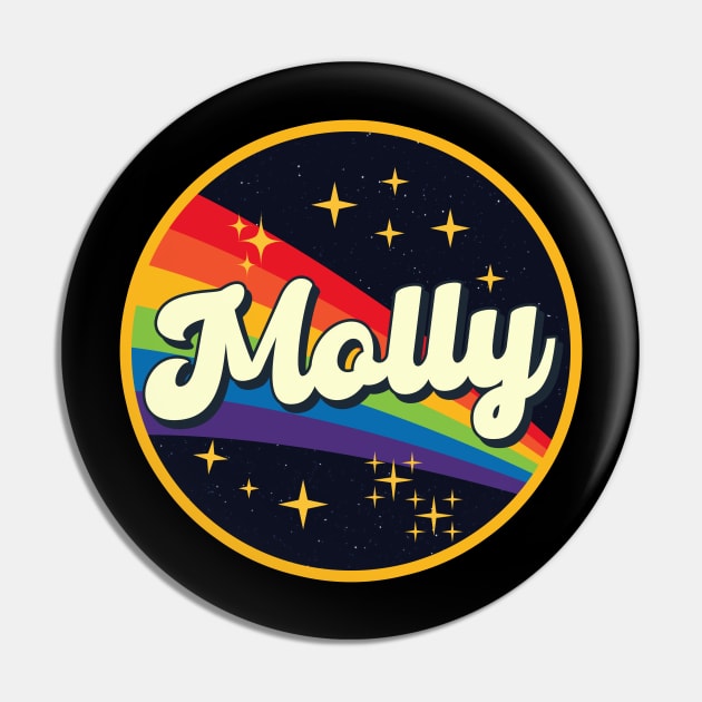 Molly // Rainbow In Space Vintage Style Pin by LMW Art