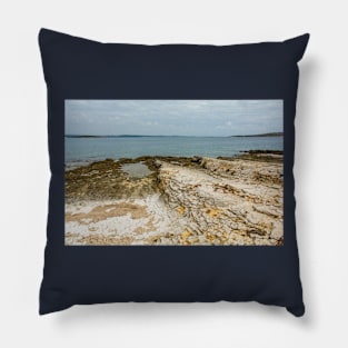 Limestone Coast in Kamenjak Park, Croatia Pillow