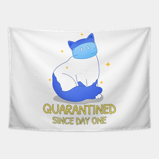 quarantined since day one funny quarantine quotes Tapestry by G-DesignerXxX