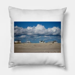 Clouds Over Beach Houses Pillow