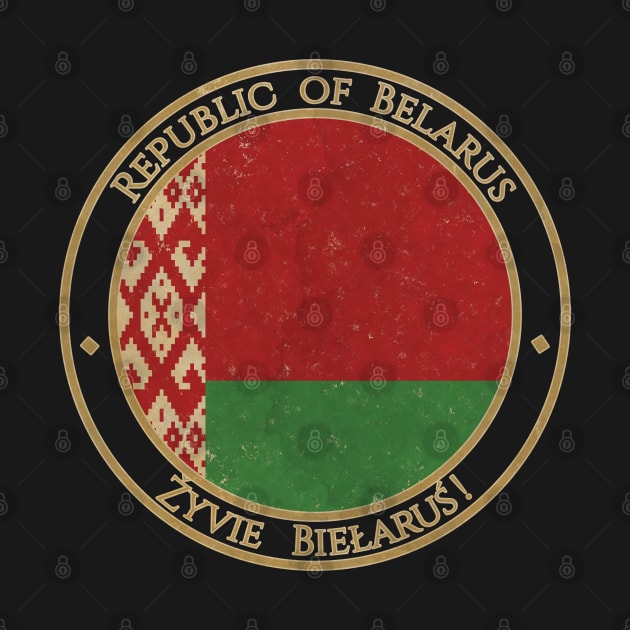 Vintage Republic of Belarus Europe European EU Flag by DragonXX