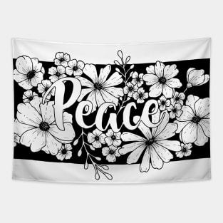 Peace and flowers Tapestry