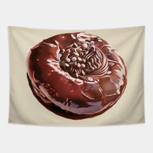 Chocolate Swirl Donut Painting (no background) Tapestry