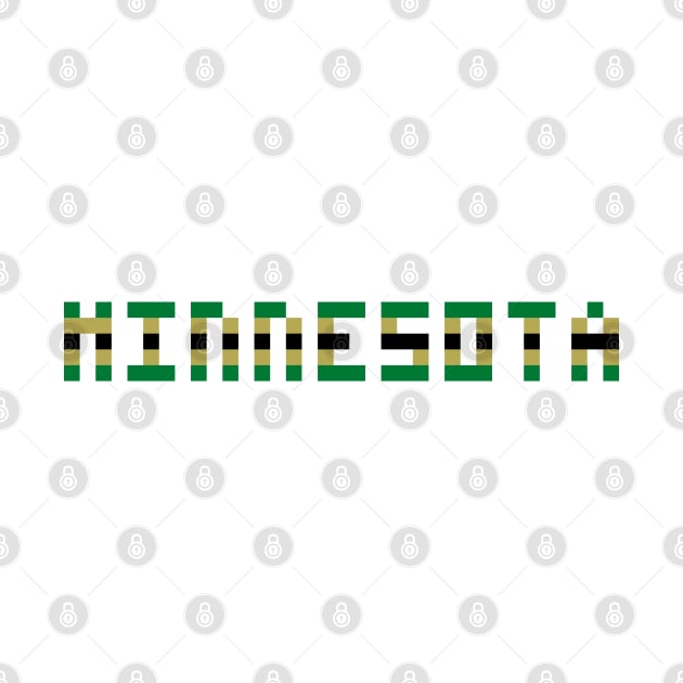 Pixel Hockey State Minnesota 1993 Retro by gkillerb