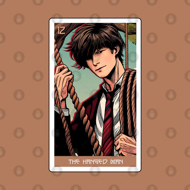 the hanged man - house of anubis tarot card by sadieillust