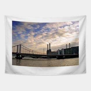 Chelsea Bridge Battersea Power Station London Tapestry