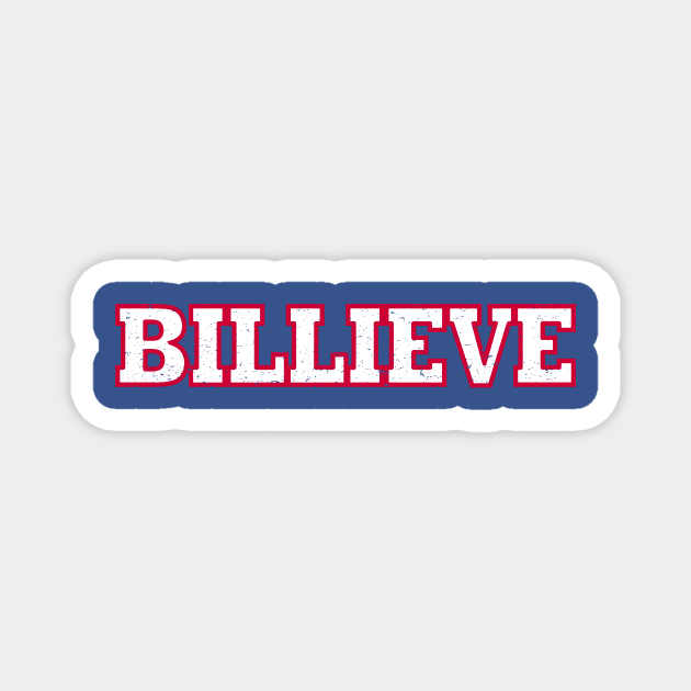 Buffalo Bills BILLIEVE distressed - Buffalo Bills - Magnet