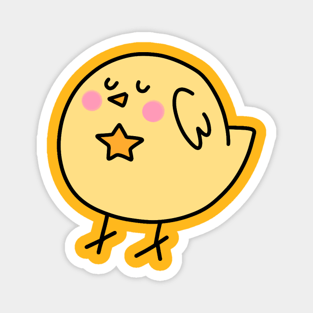 Star Yellow Bird Magnet by saradaboru