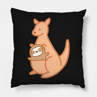 Cute Australian Kangaroo Sloth Pillow