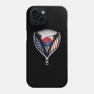 South Korean Flag  South Korea Flag American Flag Zip Down - Gift for South Korean From South Korea Phone Case