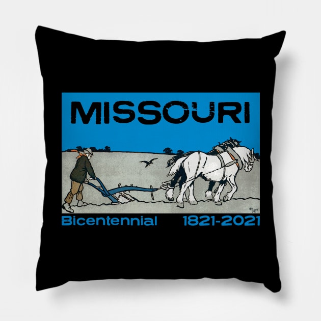 Missouri Bicentennial 2021 Anniversary 200 Years Farming Pillow by Pine Hill Goods