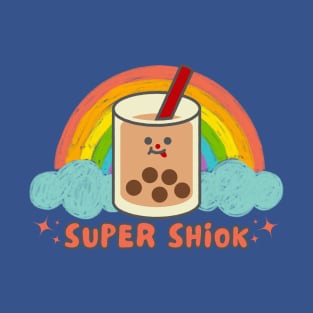 Super Shiok Bubble Tea Cute Colourful Rainbow Funny Singlish T-Shirt