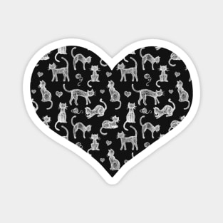 Teacher's Pet - chalkboard cat pattern Magnet