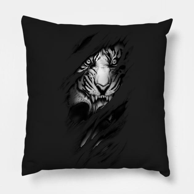 White Tiger Pillow by Buy Custom Things