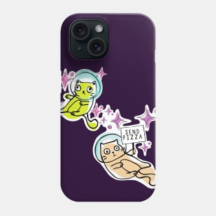 Stellar Pizza Cats in Space Phone Case