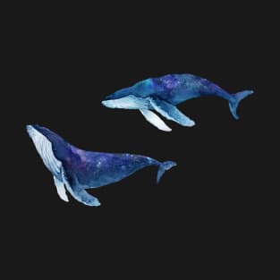 Hydro Flask stickers - ocean blue whale galaxy space | Sticker pack set T-Shirt