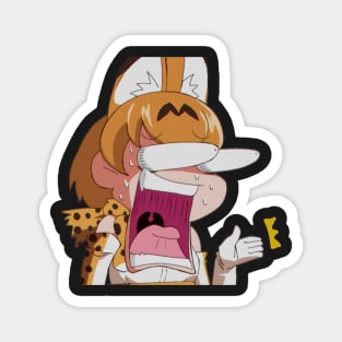 Serval Cartoon Style Magnet