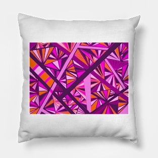 Stained Glass -- Pink and Orange Pillow