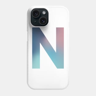 Gradient Letter N Initial Alphabet Phone Case